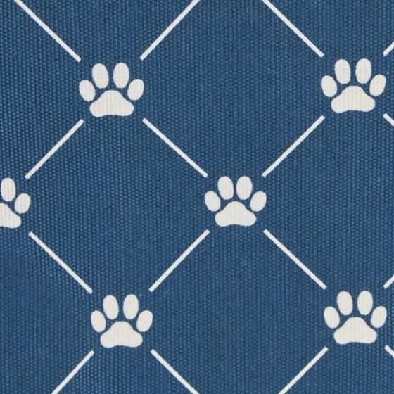 Navy Paw Trellis Round Basket, 15 In.-Kirkland's Home Outlet