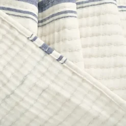 Navy Pick Stitch Stripe Decorative Throw-Kirkland's Home Shop
