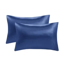 Navy Satin King 2-Pc. Pillow Case Set-Kirkland's Home Online