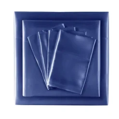Navy Satin 6-Pc. Queen Sheet Set-Kirkland's Home Sale