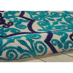 Navy Trellis Outdoor Area Rug, 7X10-Kirkland's Home Online