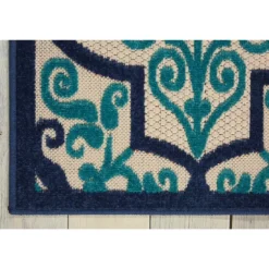 Navy Trellis Outdoor Area Rug, 5X7-Kirkland's Home Outlet