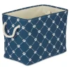 Navy Trellis Paw Print Storage Basket, 16 In.-Kirkland's Home Cheap