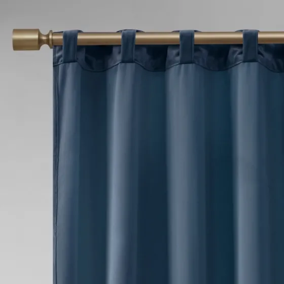 Navy Velvet Greta Curtain Panel Set, 84 In.-Kirkland's Home Fashion