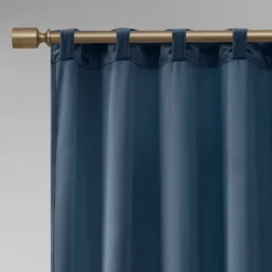 Navy Velvet Greta Curtain Panel Set, 95 In.-Kirkland's Home New