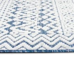 Navy Zig-Zag Ezra Indoor/Outdoor Area Rug, 7X9-Kirkland's Home Fashion