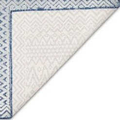 Navy Zig-Zag Ezra Indoor/Outdoor Area Rug, 7X9-Kirkland's Home Fashion