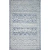 Navy Zig-Zag Ezra Indoor/Outdoor Area Rug, 4X7-Kirkland's Home Shop