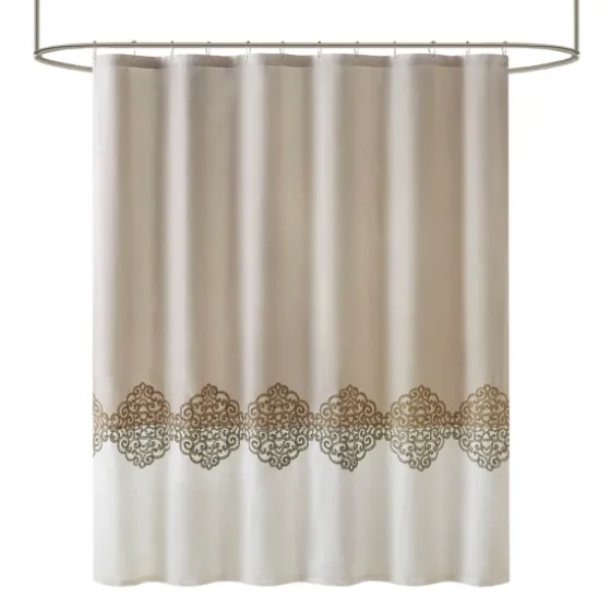Neutral Block Embroidered Shower Curtain-Kirkland's Home Store