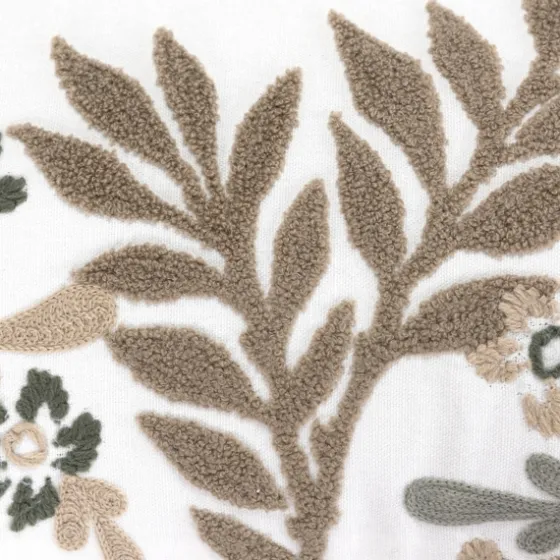 Neutral Blooms Hand Embroidered Lumbar Pillow-Kirkland's Home Cheap