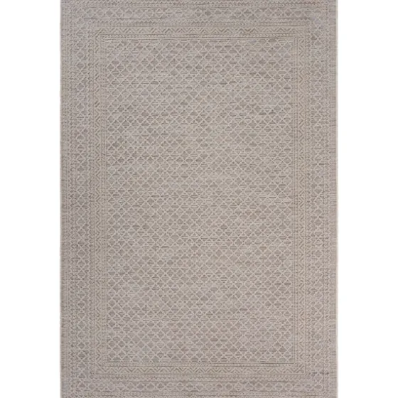 Neutral Bordered Lattice Outdoor Area Rug, 5X7-Kirkland's Home Cheap