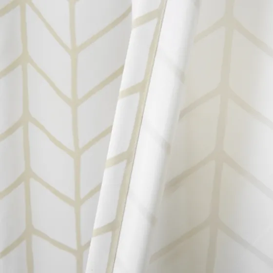 Neutral Chevron 2-Pc. Curtain Panel Set, 84 In.-Kirkland's Home Flash Sale