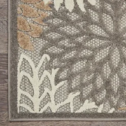 Neutral Floral Burst Outdoor Area Rug, 7X10-Kirkland's Home Shop