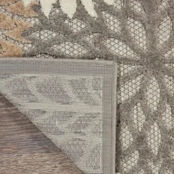 Neutral Floral Burst Outdoor Area Rug, 7X10-Kirkland's Home Shop