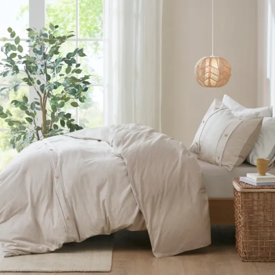Neutral Oversized 3-Pc. King Duvet Cover Set-Kirkland's Home Cheap