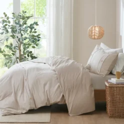 Neutral Oversized 3-Pc. Queen Duvet Cover Set-Kirkland's Home Online