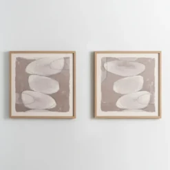 Neutral Stone Abstract Ii Framed Art Print-Kirkland's Home Outlet