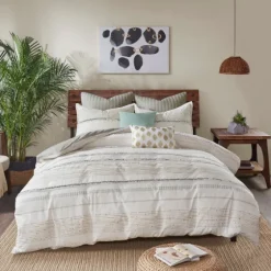 Neutral Stripe King 3-Pc. Comforter Set-Kirkland's Home Cheap