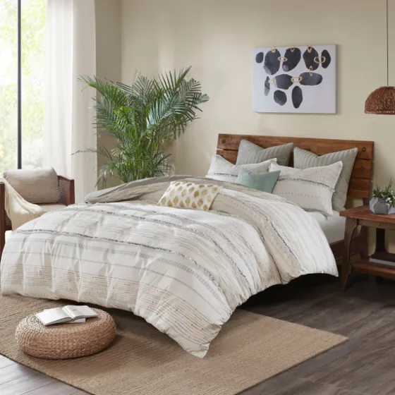 Neutral Stripe King 3-Pc. Comforter Set-Kirkland's Home Cheap
