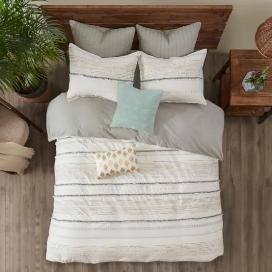 Neutral Stripe King 3-Pc. Comforter Set-Kirkland's Home Cheap