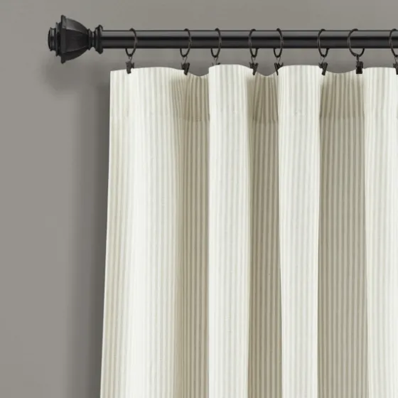 Neutral Vintage Stripe Curtain Panel Set, 84 In.-Kirkland's Home Best
