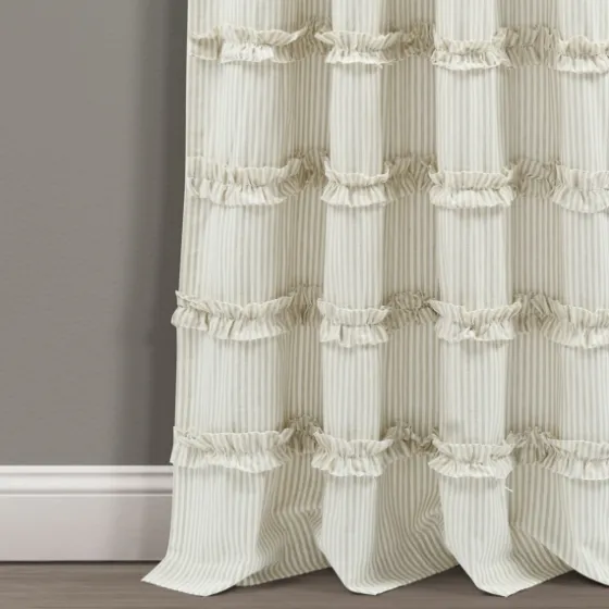 Neutral Vintage Stripe Curtain Panel Set, 95 In.-Kirkland's Home Cheap
