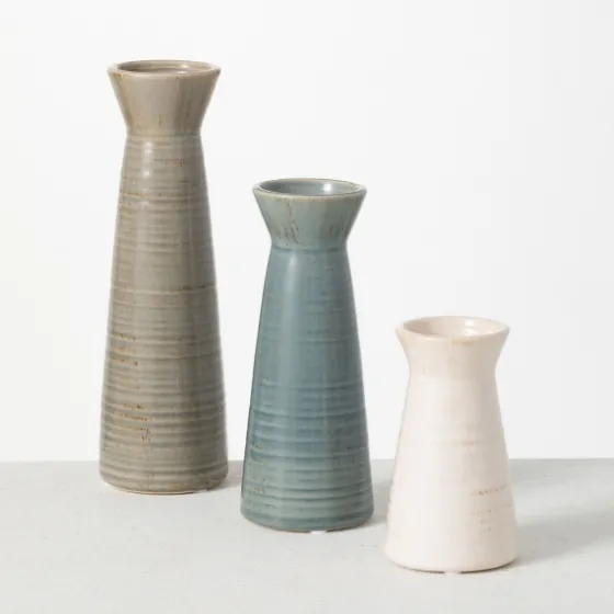 Neutral Wide Mouth Vases, Set Of 3-Kirkland's Home Best Sale