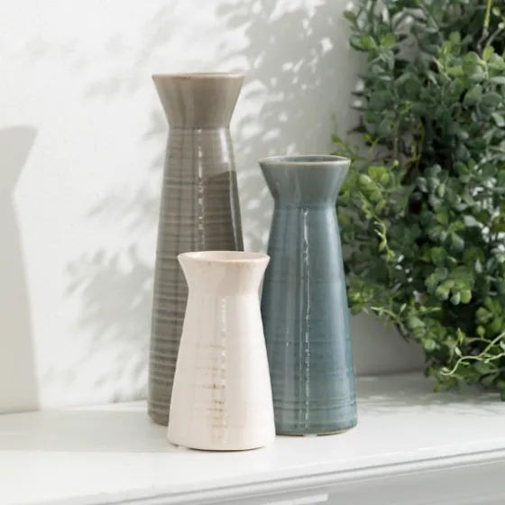 Neutral Wide Mouth Vases, Set Of 3-Kirkland's Home Best Sale