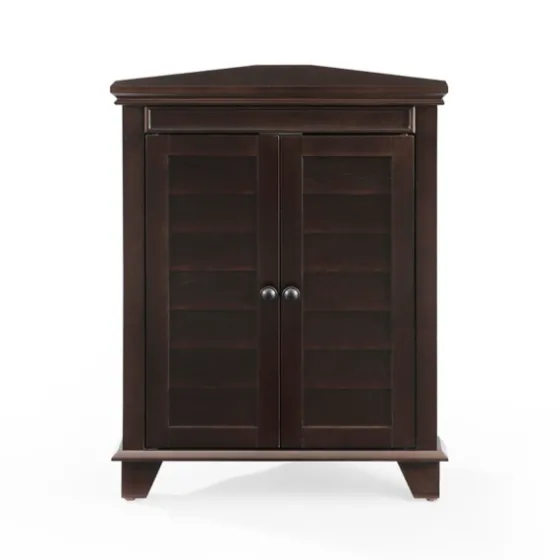 Nikki Dark Wooden Corner Cabinet-Kirkland's Home New