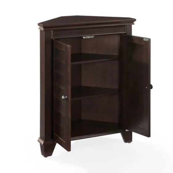 Nikki Dark Wooden Corner Cabinet-Kirkland's Home New