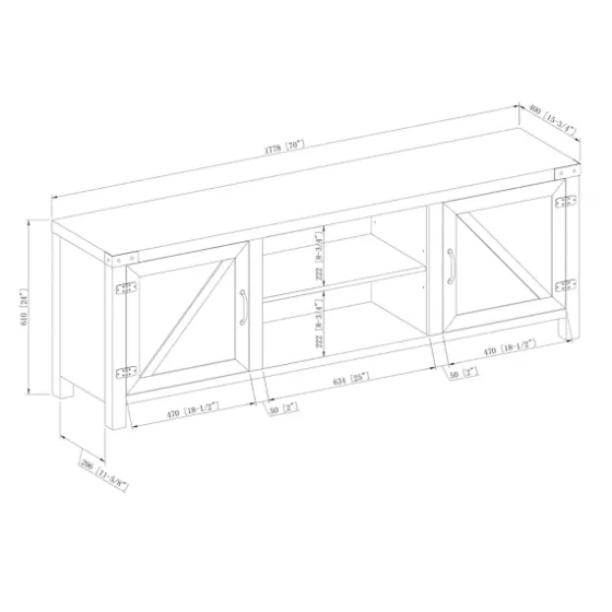 Oak Barn Door Tv Stand-Kirkland's Home Cheap