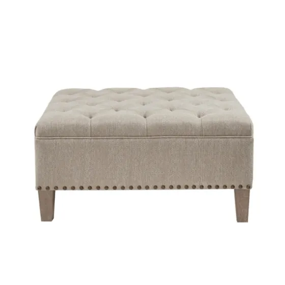 Oatmeal Tufted Square Ottoman-Kirkland's Home Best Sale