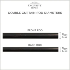 Oiled Bronze Fetter Double Curtain Rod, 120 In.-Kirkland's Home Clearance