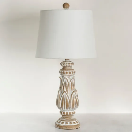Olivia Wash Carved Table Lamp-Kirkland's Home Cheap