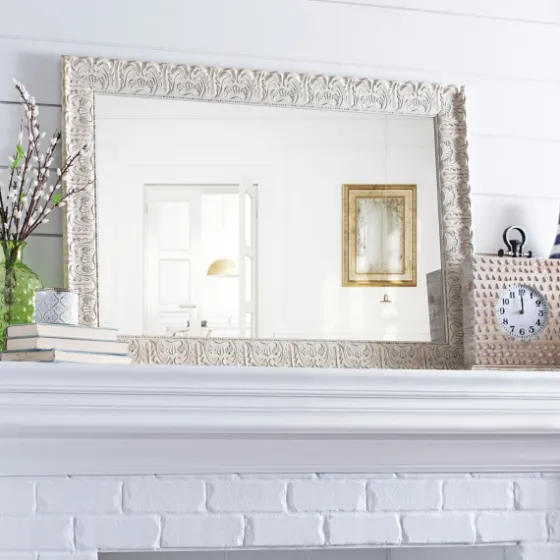 Ornate Ivory Framed Mirror, 30.5X42.5 In.-Kirkland's Home Cheap
