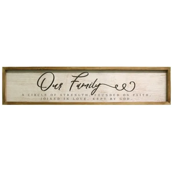 Our Family Framed Wooden Wall Plaque-Kirkland's Home Outlet