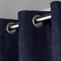 Oxford Navy Thermal Curtain Panel Set, 96 In.-Kirkland's Home Outlet