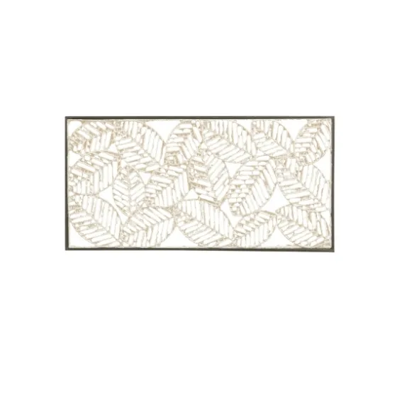 Paper Cloaked Leaves Metal Plaque-Kirkland's Home Clearance
