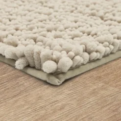 Parchment Lofty Pile Chenille Bath Mat, 45 In.-Kirkland's Home New