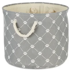 Paw Trellis Round Basket, 18 In.-Kirkland's Home Clearance