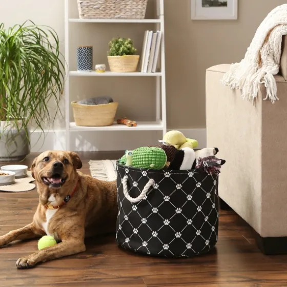 Paw Trellis Round Basket, 15 In.-Kirkland's Home Cheap