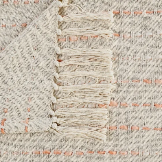 Peach Shimmer Stripe Woven Throw-Kirkland's Home Flash Sale