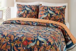 Peacock Garden Full/Queen 3-Pc. Quilt Set-Kirkland's Home Fashion