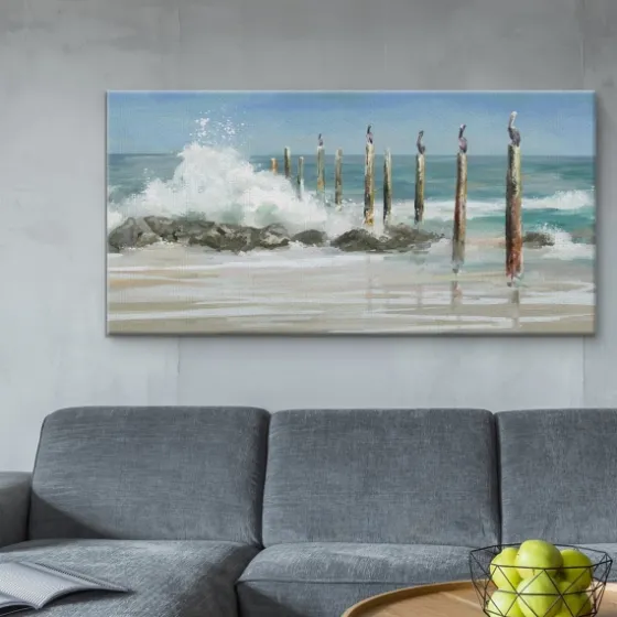 Perched By The Sea Canvas Art Print-Kirkland's Home Clearance