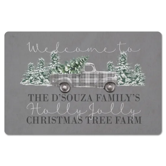 Personalized Christmas Tree Farm Kitchen Mat-Kirkland's Home Online