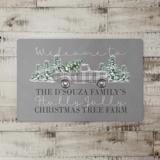 Personalized Christmas Tree Farm Kitchen Mat-Kirkland's Home Online