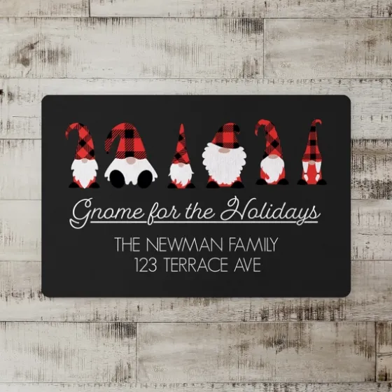 Personalized Gnome For The Holidays Floor Mat-Kirkland's Home Online