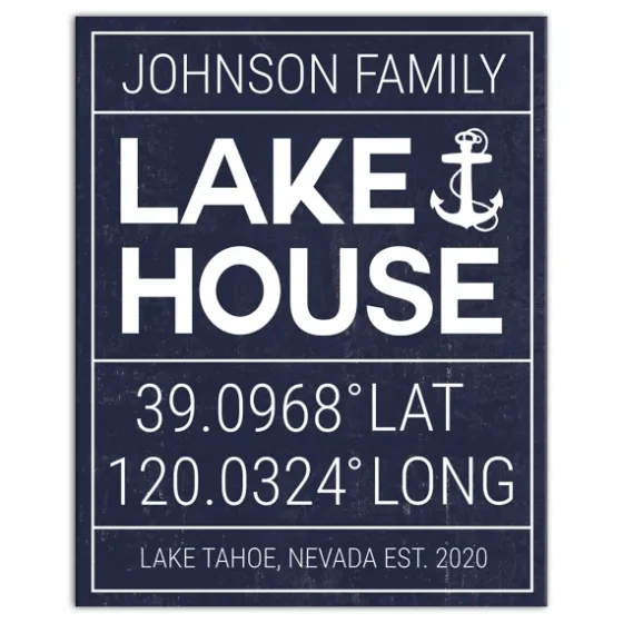 Personalized Lake House Canvas Wall Plaque-Kirkland's Home Cheap
