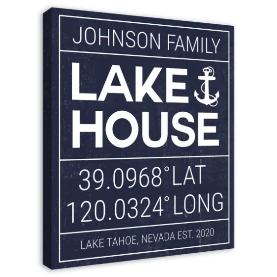 Personalized Lake House Canvas Wall Plaque-Kirkland's Home Cheap