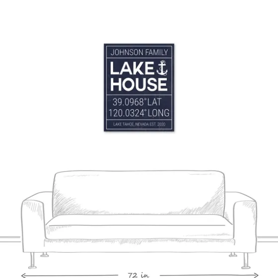 Personalized Lake House Canvas Wall Plaque-Kirkland's Home Cheap